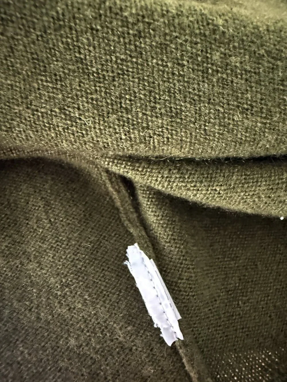 J. Crew 100% Cashmere Olive Green Knit Crew Neck Sweater S